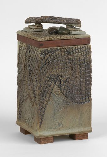 Box with River Stones and Wood
